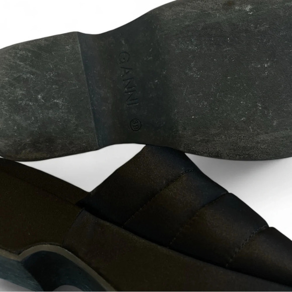 GANNI Women’s 8.5 Black 90’s Y2K Chunky Slip On Platform Sandal Slide Puffy Lug - Picture 3 of 3